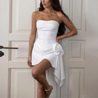 Damen figurbetontes Wickelkleid mit Blumenakzent R&B