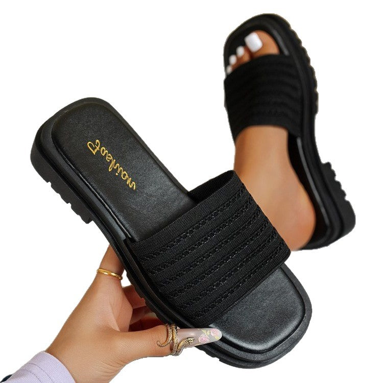 Damen Komfort-Sandalen mit modischem Gewebe-Riemen R&B