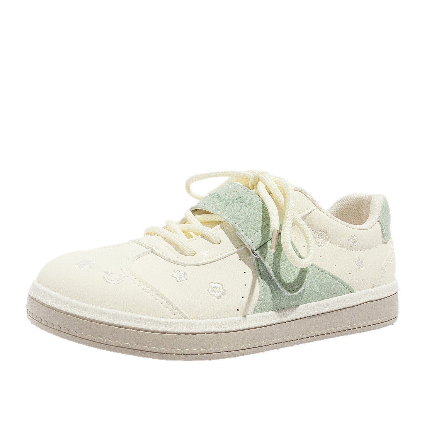 Damen Sneakers mit floralem Design und praktischem Klettverschluss