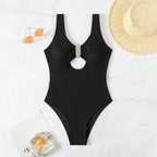 Damen Einteiliger Badeanzug mit raffiniertem Cut-Out und sportlichem Design R&B
