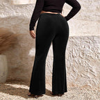 Damen Flared Hose mit eleganter Rippstruktur R&B