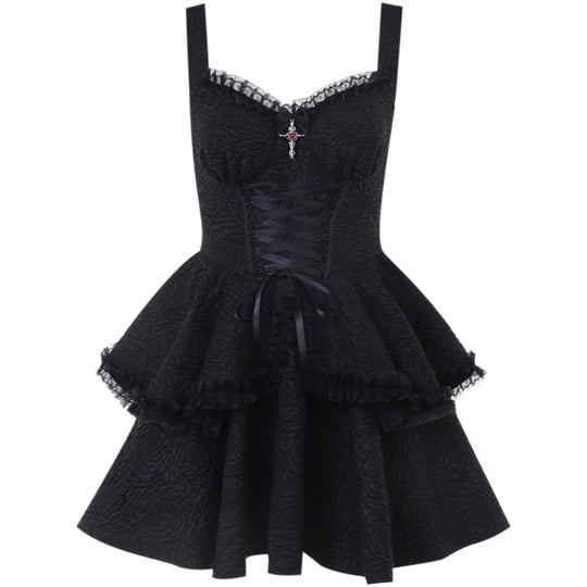 Damen Neckholder Minikleid mit Rüschendetails und elegantem Design R&B