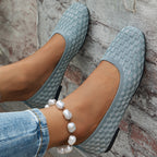 Damen Stylish und bequeme Ballerinas mit elastischem Obermaterial R&B