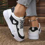 Damen Modische Sneaker mit Herz-Applikation R&B
