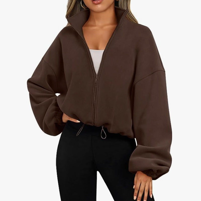 Damen Sportliche Zip-Jacke Heidi-Mode
