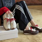 Damen modische Sneaker mit doppeltem Schnürsystem und atmungsaktiver Sohle