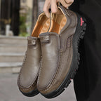 Herren Premium-Leder Mokassins mit rutschfester Laufsohle R&B