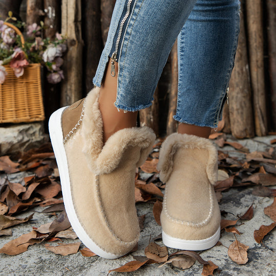 Damen Bequeme gefütterte Sneaker mit elegantem Klettverschluss und rutschfester Sohle R&B