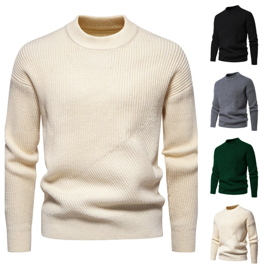 Herren Feinstrickpullover mit modernem Rippenmuster und hochwertiger Verarbeitung R&B
