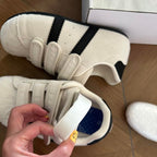 Damen bequeme Klettverschluss-Sneaker aus hochwertigem Wildleder