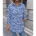 Damen luftiges Blusenshirt mit Animal-Print und bequemen Schnitt