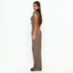 Damen Kurzarm Oberteil im Streifenlook mit Knopfdetails R&B