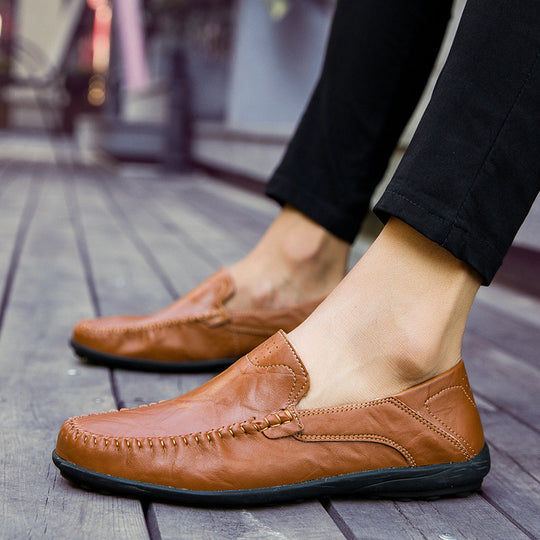 Damen Elegante Mokassins aus hochwertigem Leder mit handgenähten Details R&B