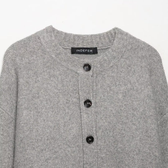 Damen lässiger Strickcardigan mit Knopfdetails R&B