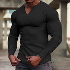 Herren Langarmshirt mit strukturiertem Design R&B