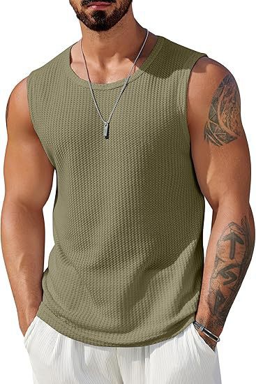 Herren Sportliches Tanktop mit atmungsaktiver Wabenstruktur R&B