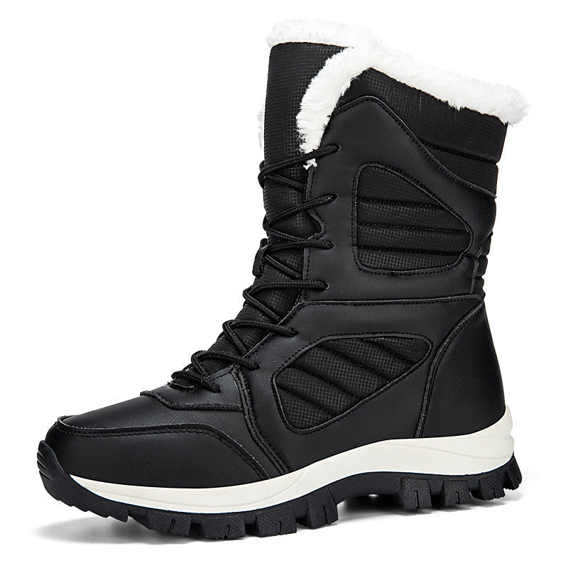 Damen Warm gefütterte Winterstiefel mit rutschfester Gummisohle R&B