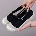 Damen Modische Slip-On Sneakers mit atmungsaktiver Oberflächenstruktur und gepolsterter Sohle R&B