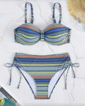Damen Bikini-Set mit modischem Wickel-Detail und anpassbarem Bund R&B