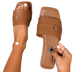 Damen Bequeme Riemensandalen mit modischem Schnallen-Detail R&B