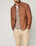 Herren modische jacke mit klassischem Stehkragen und eleganten Akzenten