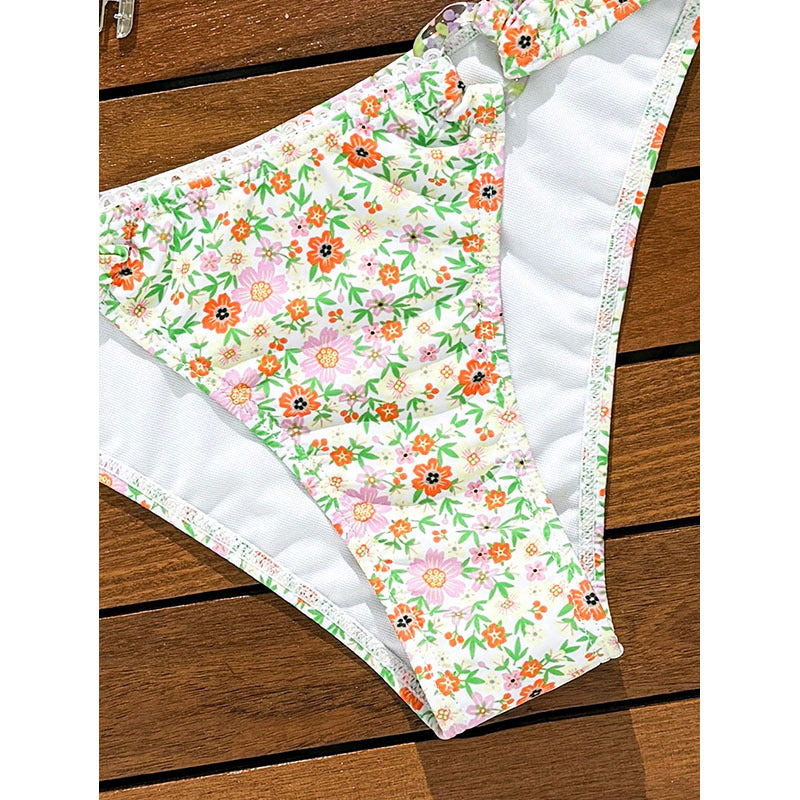 Damen Bikini-Set mit floralem Muster und verstellbaren Trägern R&B