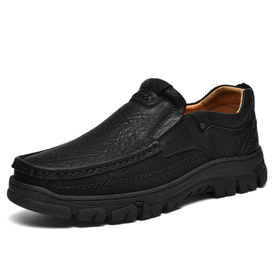 Herren Bequeme Leder Slipper mit rutschfester Sohle R&B