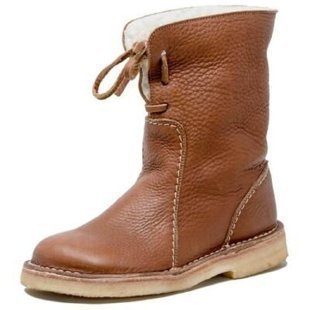 Damen Freizeit-Stiefel aus weichem Leder mit verstellbarem Schnürsystem R&B