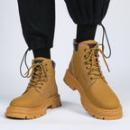 Damen robuste und stylische Stiefeletten aus robustem Leder