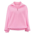 Damen Kuscheliger Fleece-Pullover mit kurzem Reißverschluss R&B