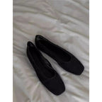 Damen spitze Ballerinas aus transparentem Material mit floralen Stickereien R&B