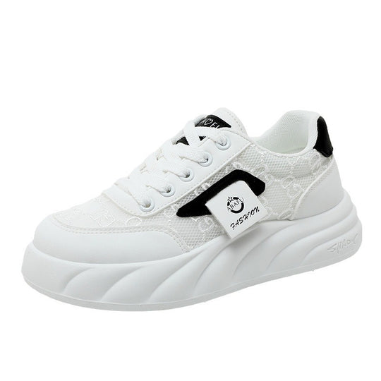 Damen modische Chunky Sneakers mit elegante Oberflächenstruktur R&B