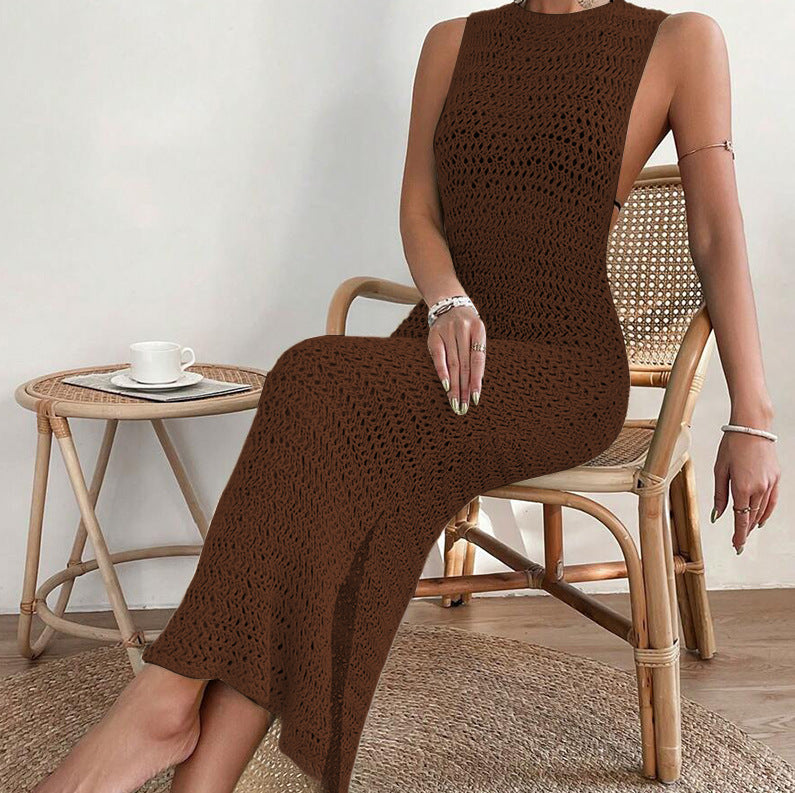 Damen langes Häkelkleid R&B