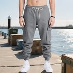 Herren Cargohose mit seitlichen Taschen und elastischem Bund R&B