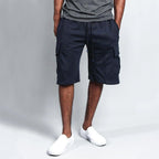 Herren Cargo-Shorts aus atmungsaktivem Sweatstoff mit verstellbarem Kordelzug und praktischen Taschen R&B