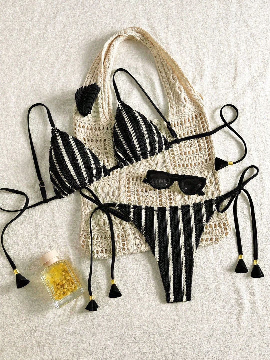 Damen Strappy Bikiniset mit verstellbaren Trägern R&B