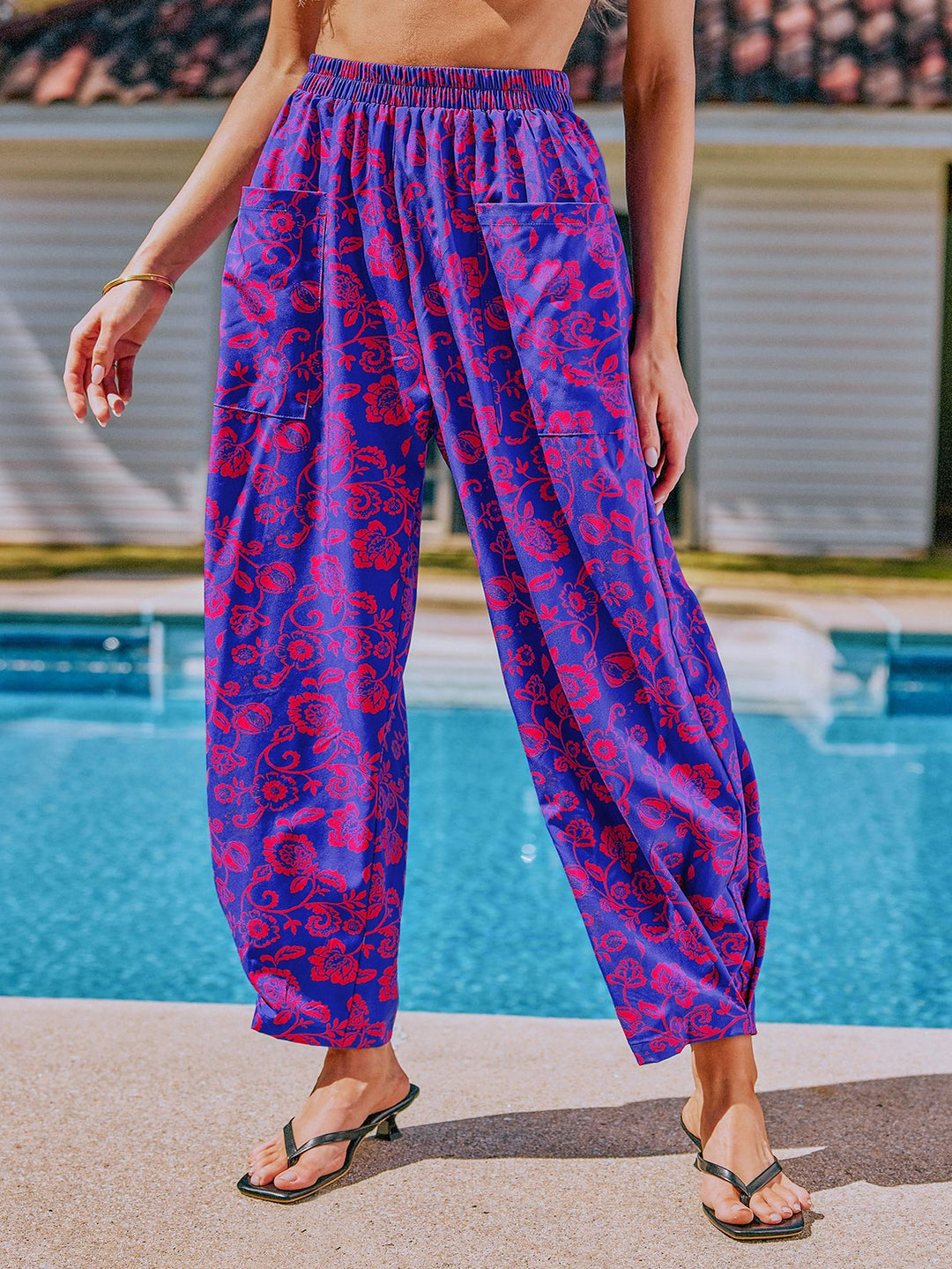 Damen Elegante und lässige Druckhose R&B
