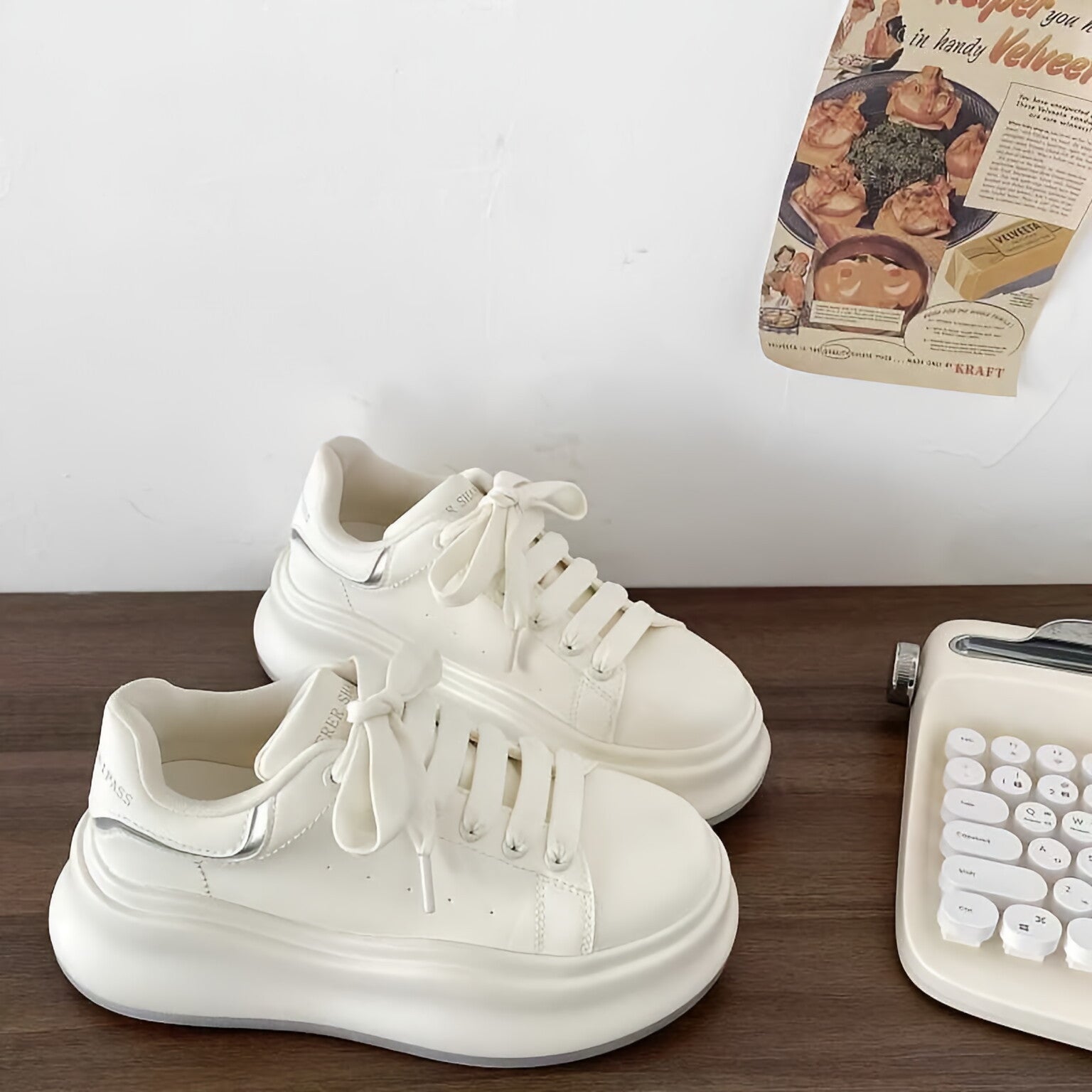 Damen Trendige Plateau-Sneaker mit eleganten Details