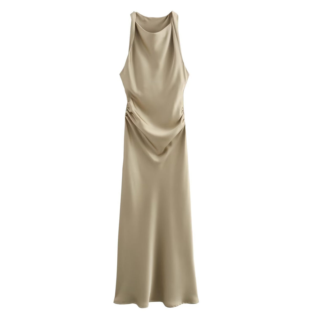 Damen elegantes Sommerkleid mit fließendem Schnitt und charmanten Rüschendetails R&B