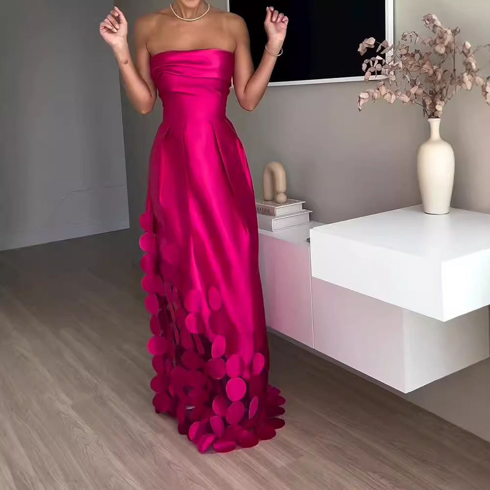 Damen Abendkleid mit Aufregendem Schichten Design und Raffinierten Details R&B