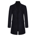 Herren eleganter Wollmantel mit modernem Schnitt und praktischen Taschen