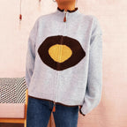 Damen kuscheliger Pullover mit auffälligem Design R&B
