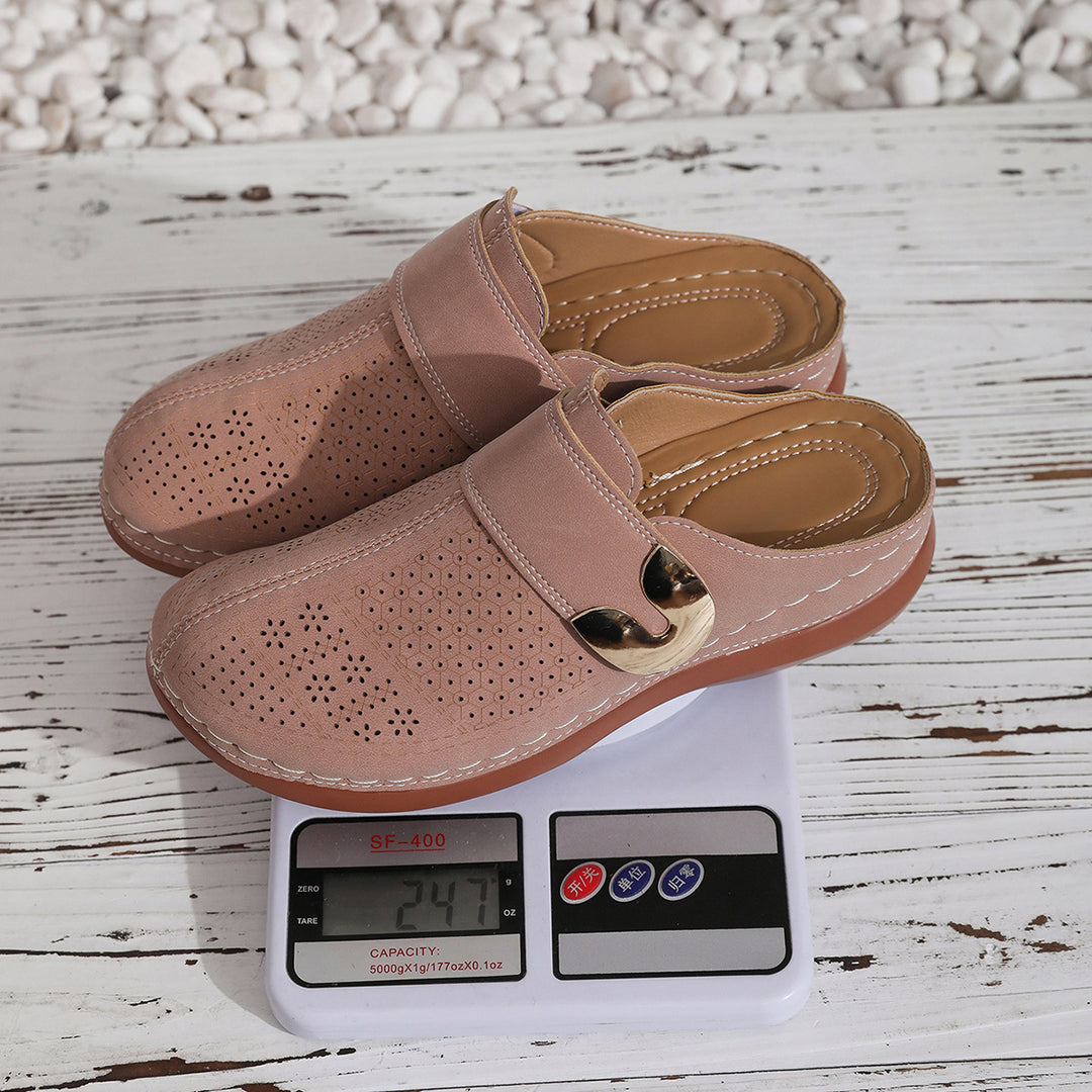 Damen Atmungsaktive Clogs mit seitlichem Schnallen-Detail R&B