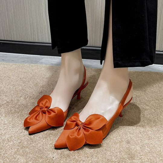 Damen elegante Slingback-Pumps mit Zierflügeln R&B