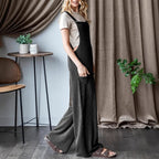 Damen lässiger Cord-Overall mit praktischen Taschen und breiten Beinen R&B