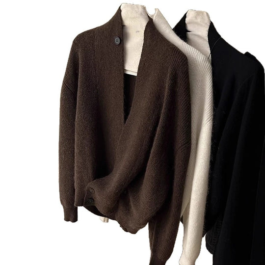 Damen Modischer Strickcardigan mit angesagtem Revers R&B