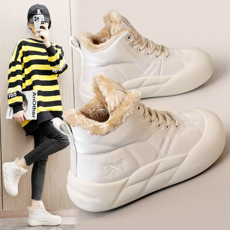Damen Winterstiefel mit warmem Kunstfell und rutschfester Sohle R&B