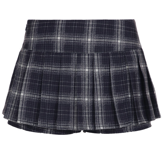 Damen Minirock mit dekorativen Knopfdetails und senkrechten Streifen R&B
