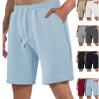 Herren nan strukturierte Strand-Bermuda aus Waffeljersey mit elastischem Kordelbund und schrägen Eingrifftaschen R&B