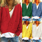 Damen Grobstrickjacke mit dekorativem Zopfdesign und praktischen Taschen R&B